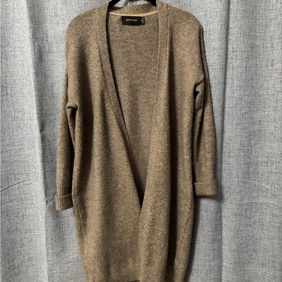 MINKPINK Women's Taupe Cardigan Sweater (4/$25) - Picture 1 of 3